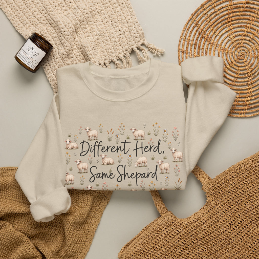 Different herd, same shepherd Unisex Heavy Blend™ Crewneck Sweatshirt