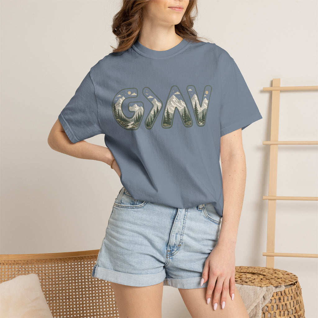 God is greater Unisex Garment-Dyed T-shirt