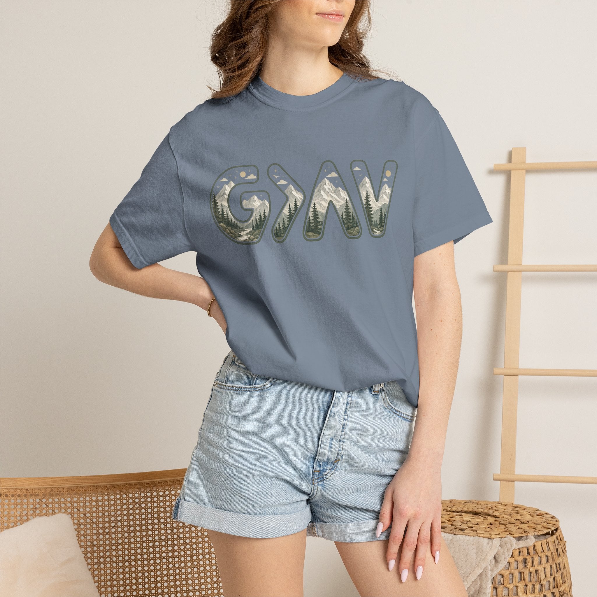 God is greater Unisex Garment-Dyed T-shirt