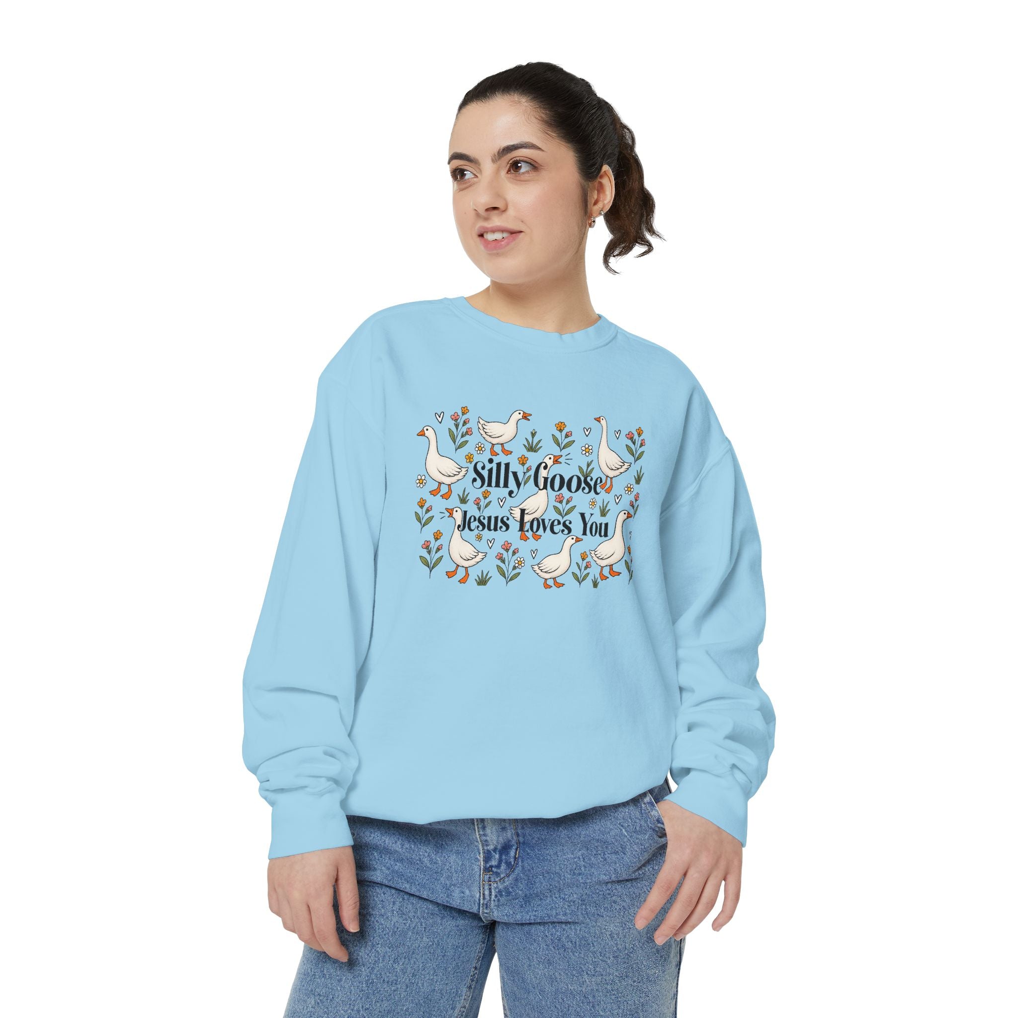 Silly Goose Unisex Garment-Dyed Sweatshirt
