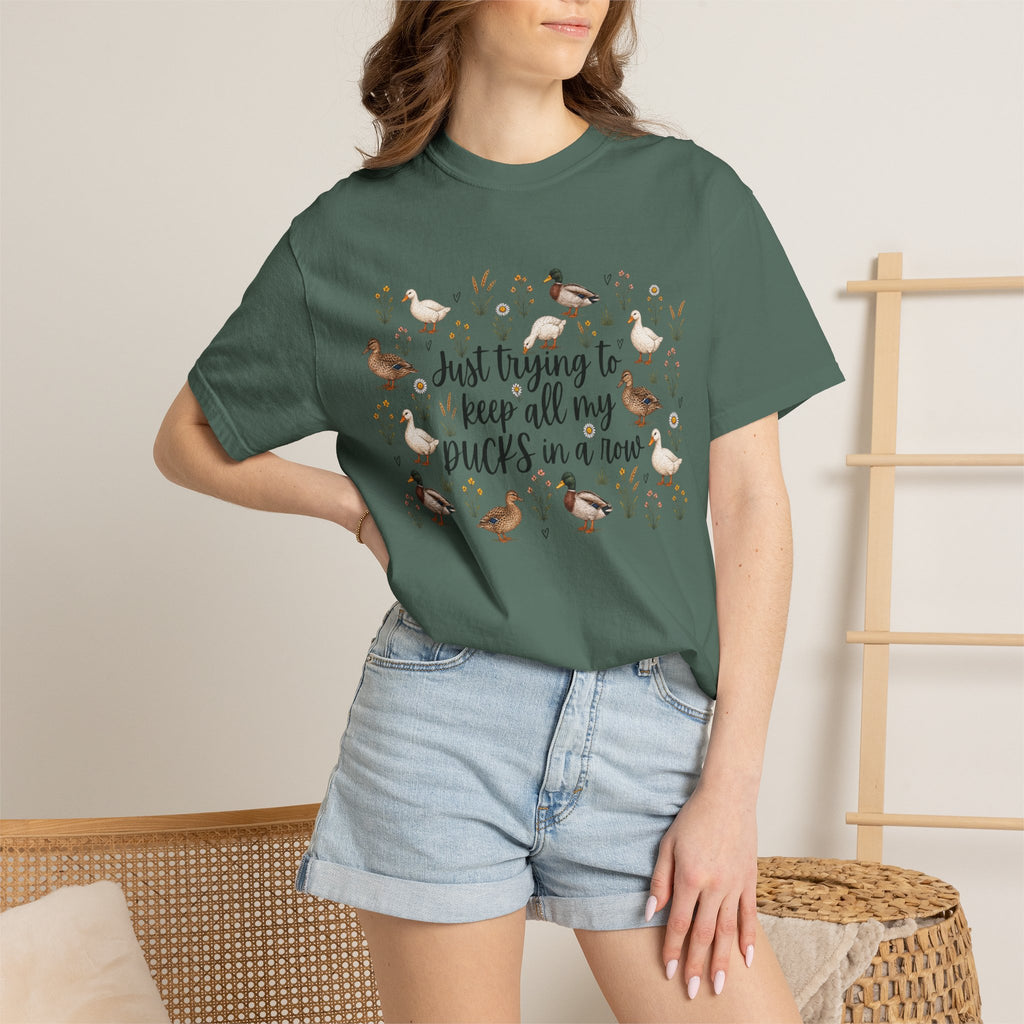 Ducks in a Row Unisex Garment-Dyed T-shirt