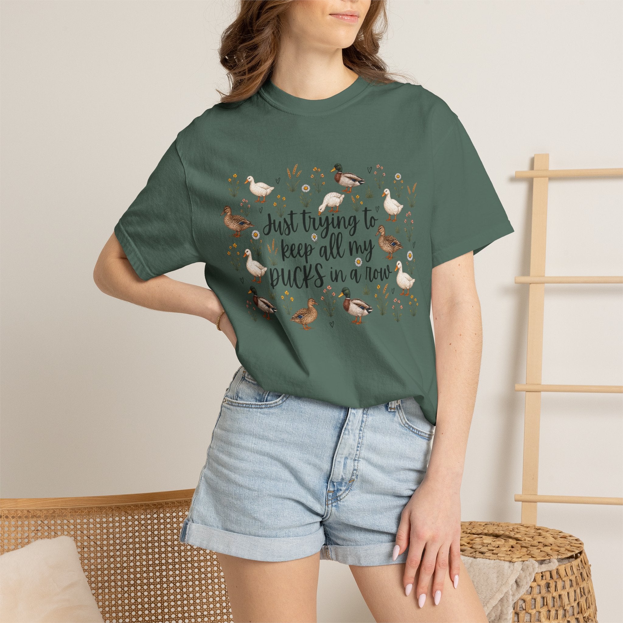 Ducks in a Row Unisex Garment-Dyed T-shirt
