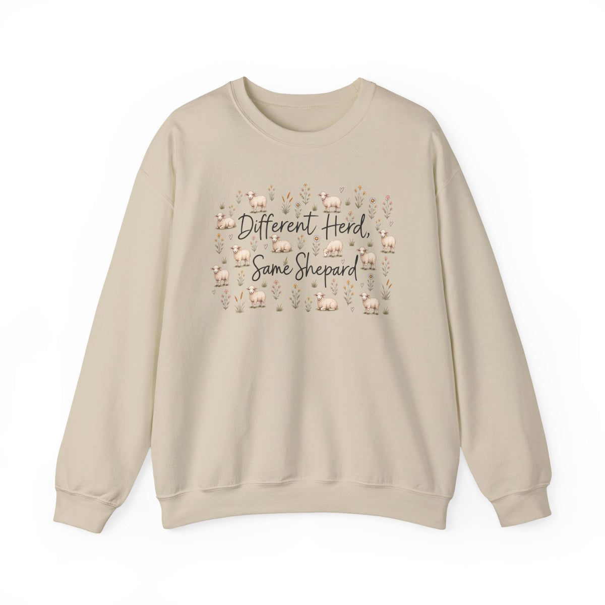 Different herd, same shepherd Unisex Heavy Blend™ Crewneck Sweatshirt