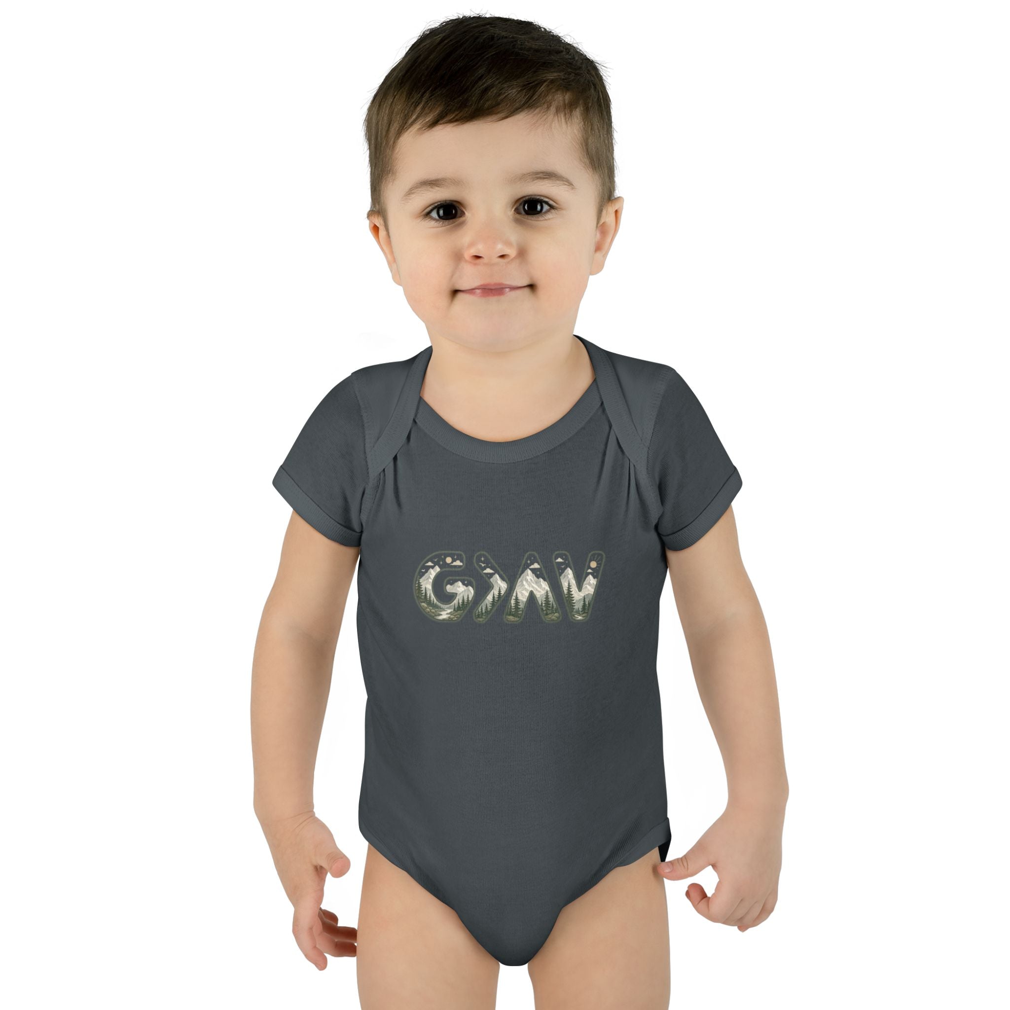 God is greater Infant Baby Rib Bodysuit