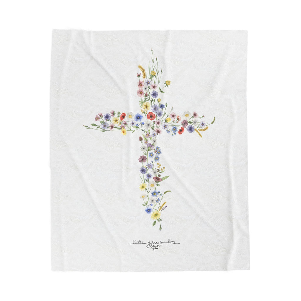 Cross Velveteen Plush Blanket
