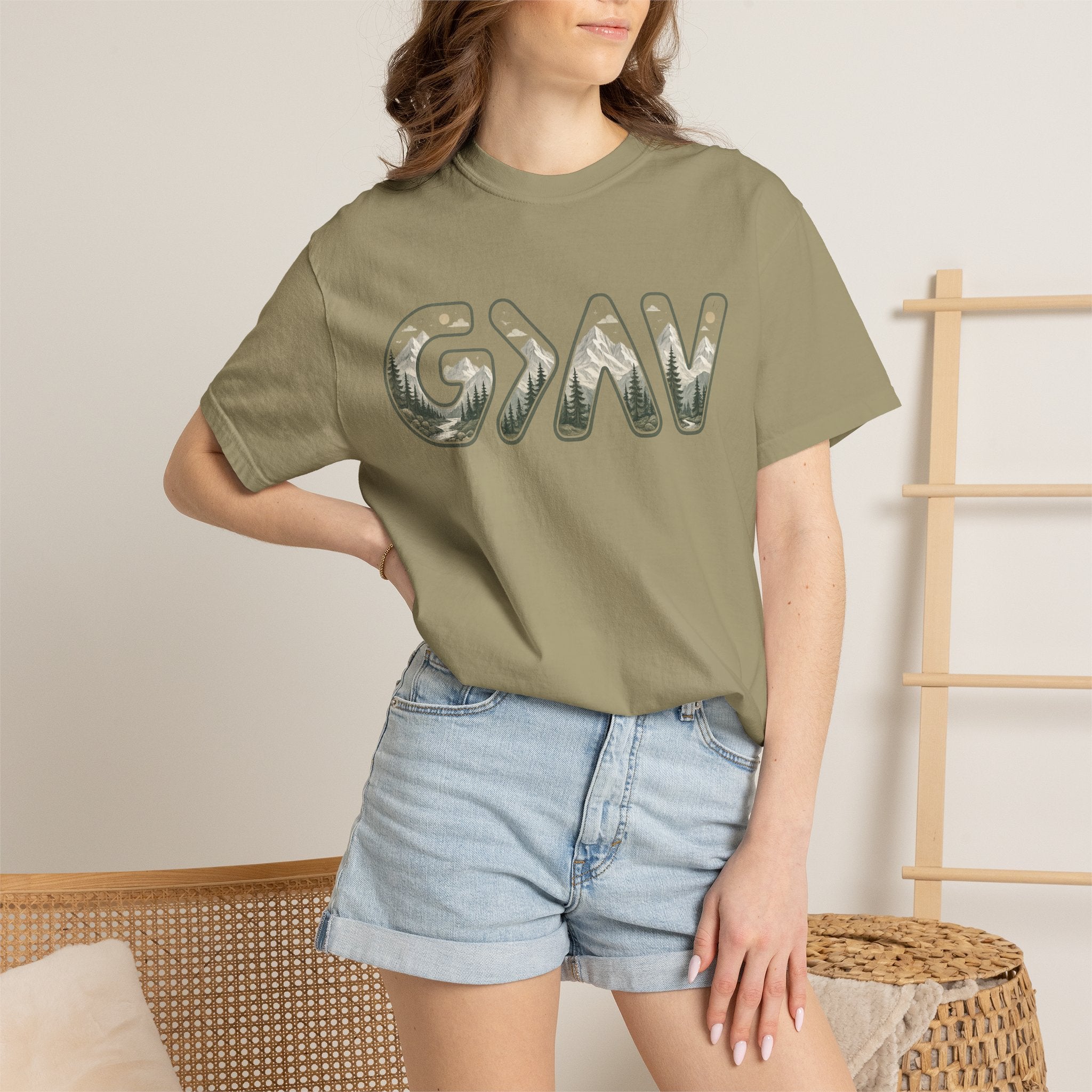 God is greater Unisex Garment-Dyed T-shirt