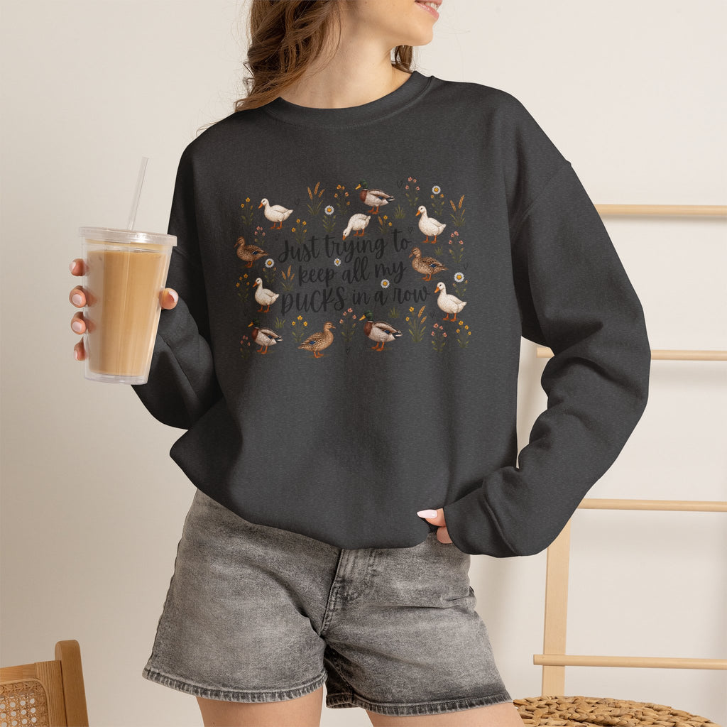 Ducks in a Row Unisex Heavy Blend™ Crewneck Sweatshirt