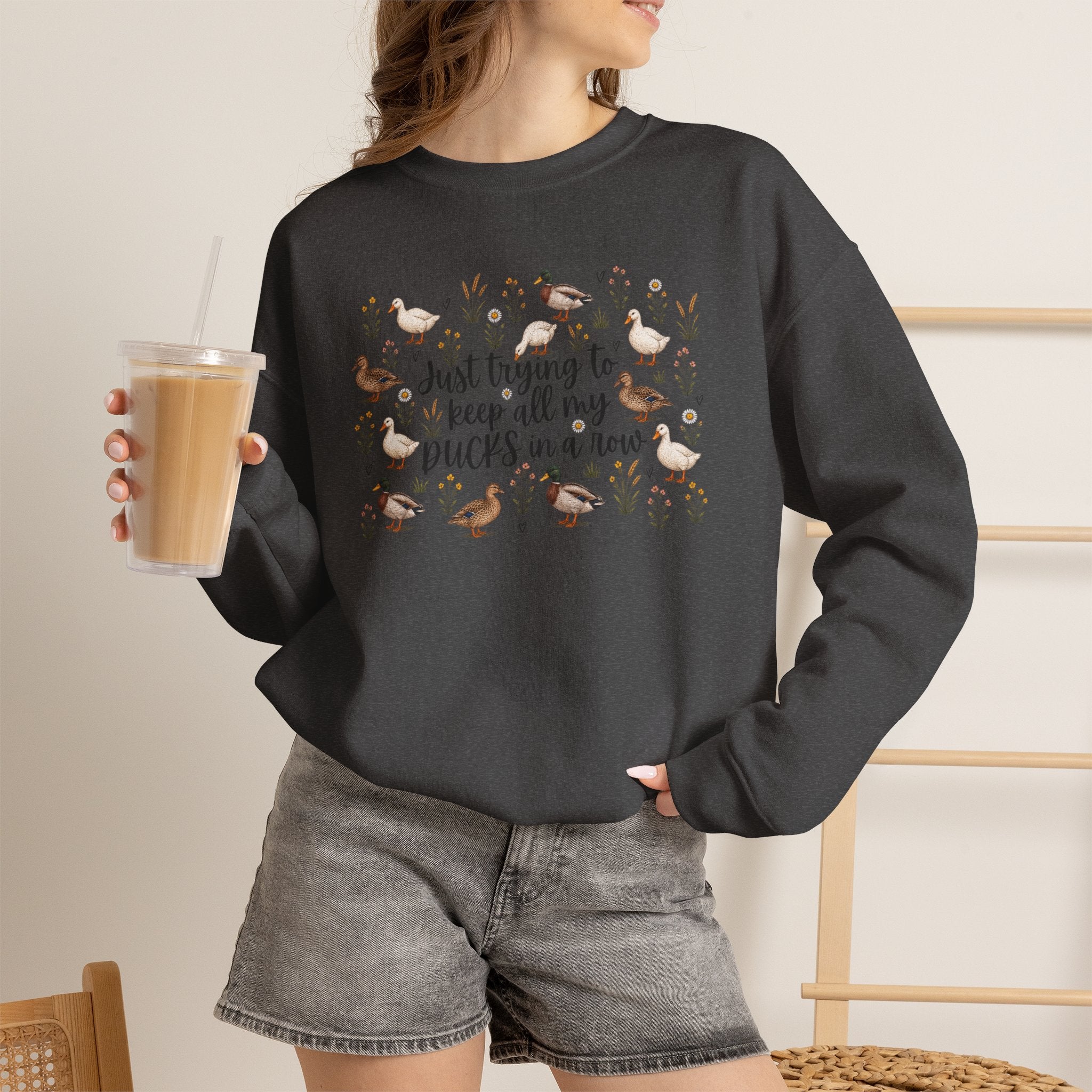 Ducks in a Row Unisex Heavy Blend™ Crewneck Sweatshirt