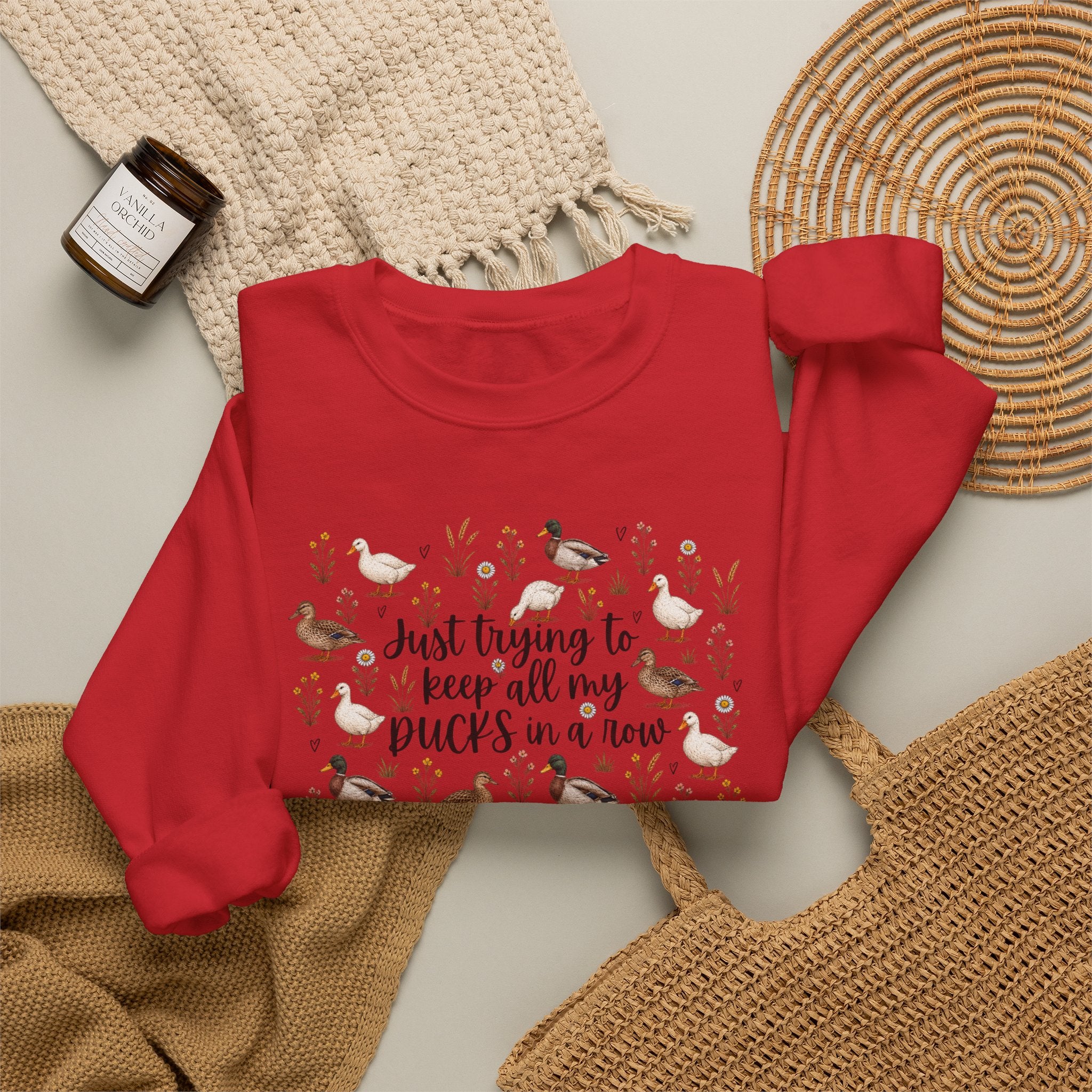 Ducks in a Row Unisex Heavy Blend™ Crewneck Sweatshirt