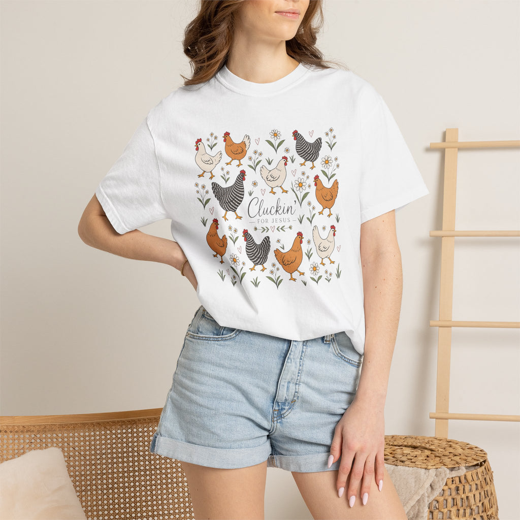 Cluckin Unisex Garment-Dyed T-shirt