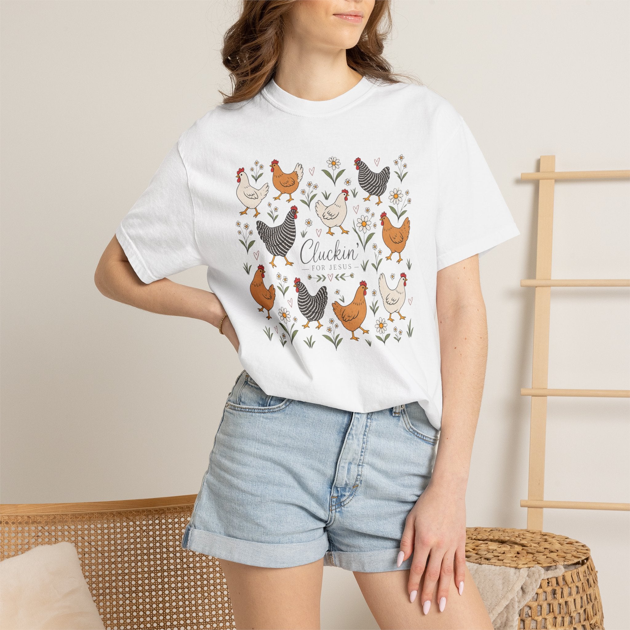 Cluckin Unisex Garment-Dyed T-shirt
