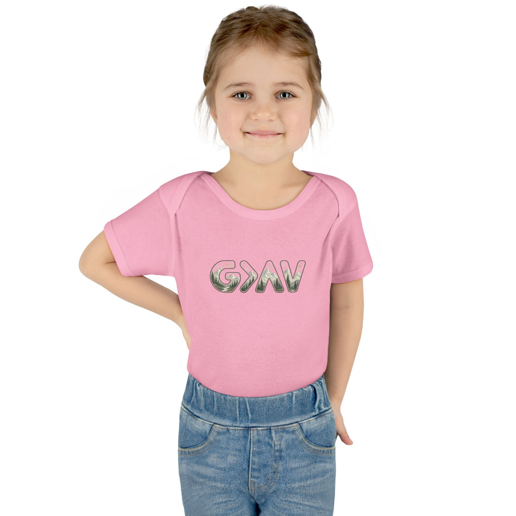 God is greater Infant Baby Rib Bodysuit