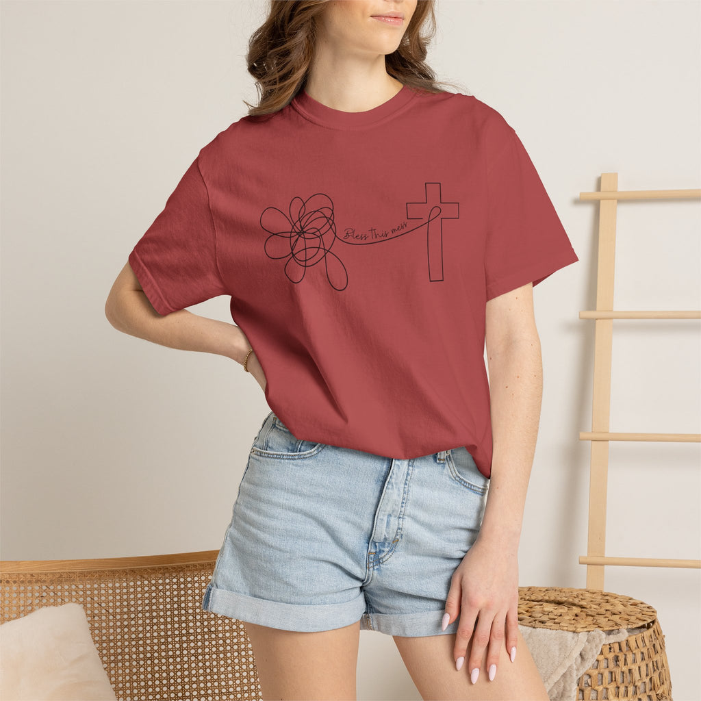 Bless this mess Unisex Garment-Dyed T-shirt