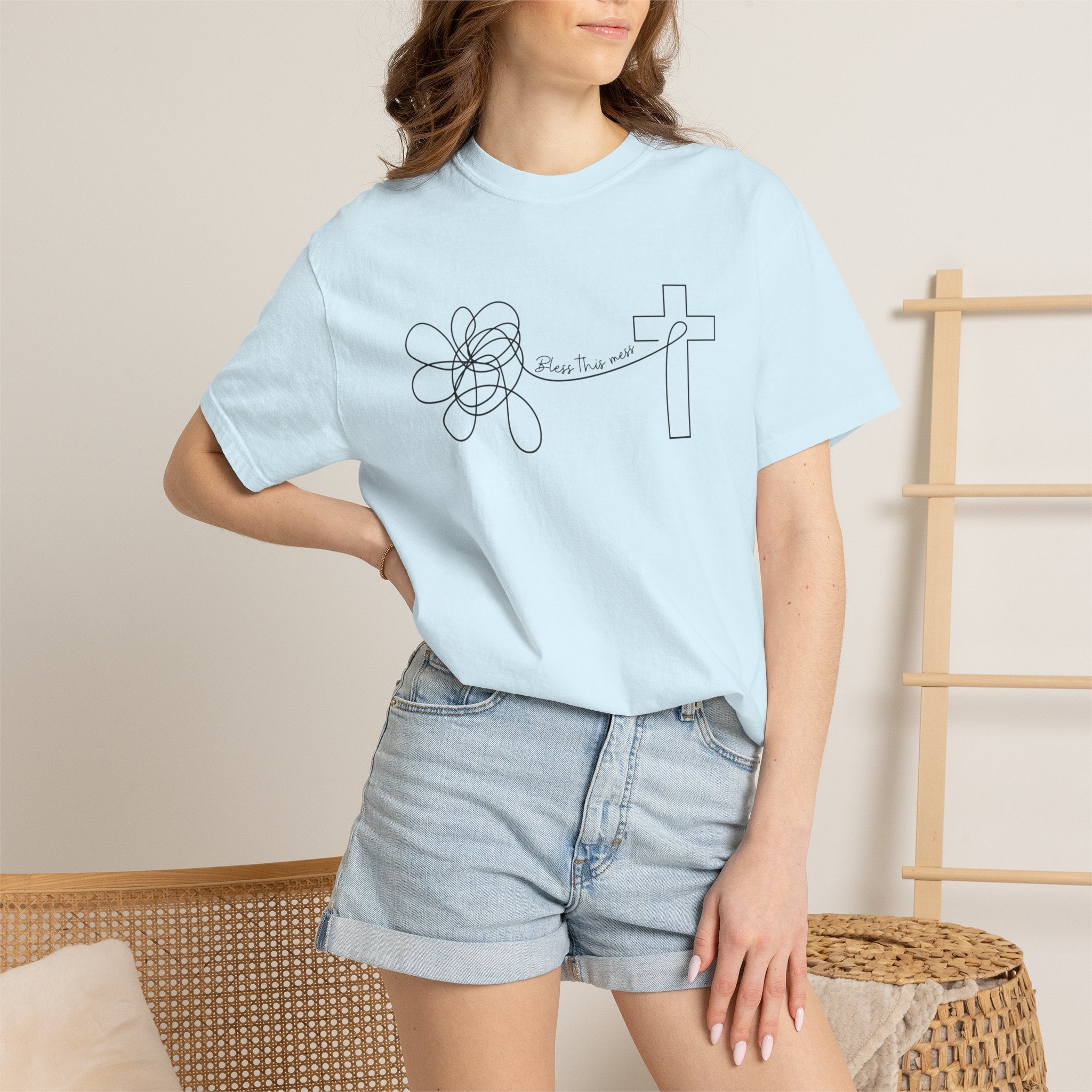 Bless this mess Unisex Garment-Dyed T-shirt