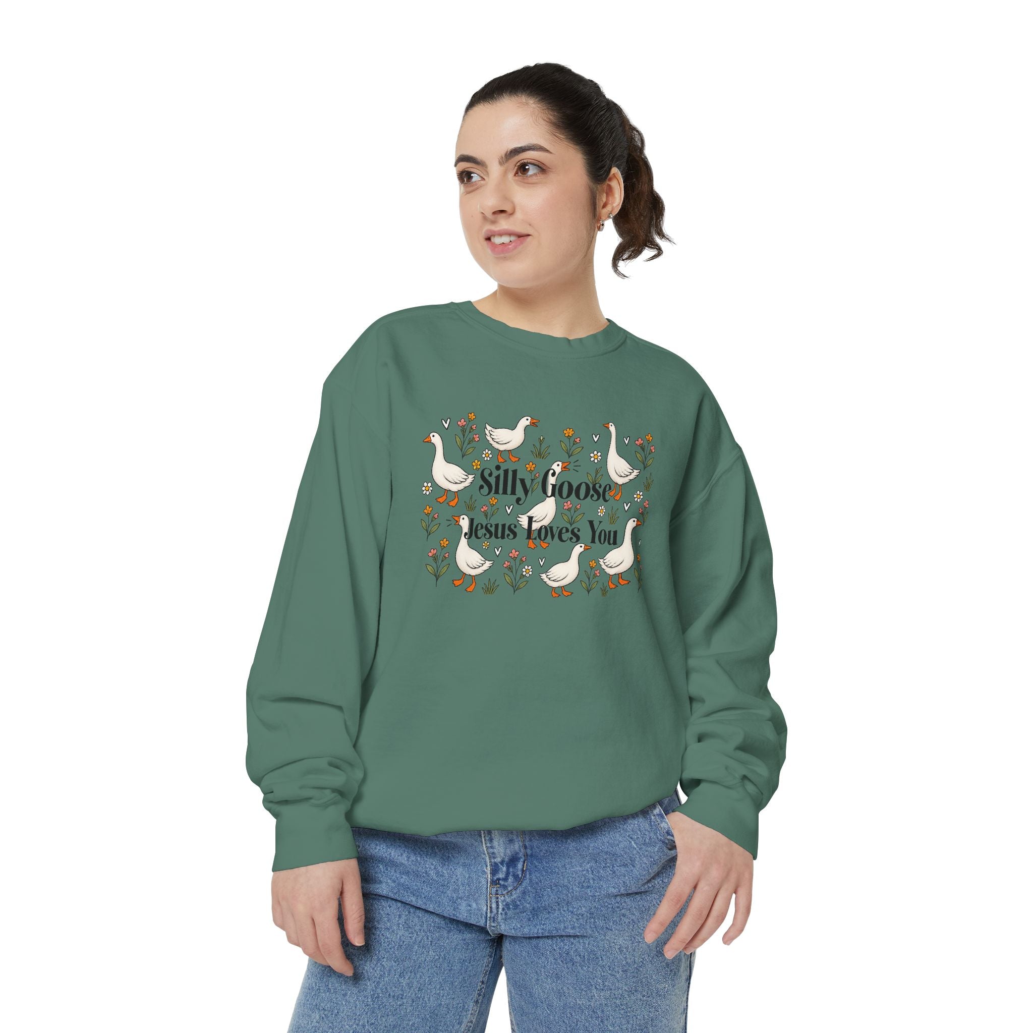 Silly Goose Unisex Garment-Dyed Sweatshirt