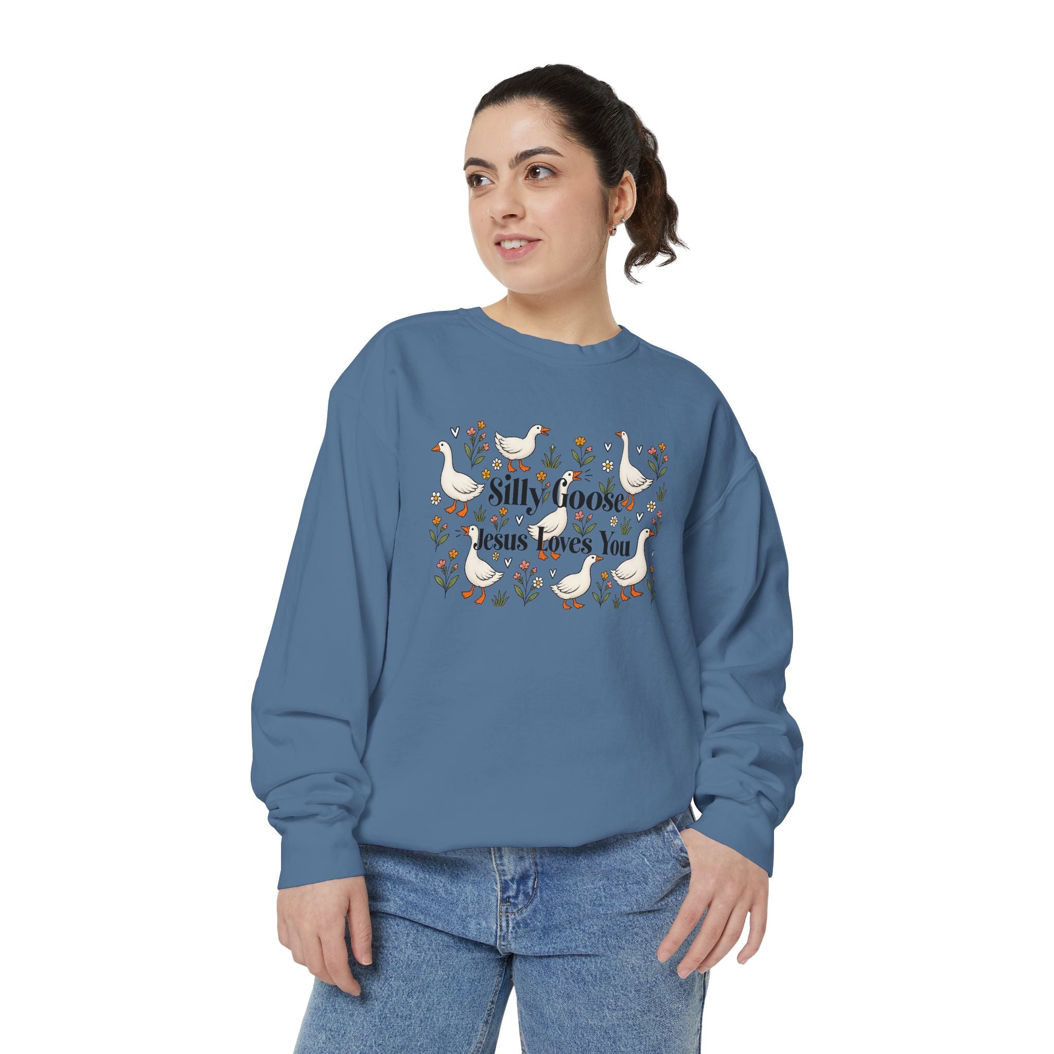 Silly Goose Unisex Garment-Dyed Sweatshirt