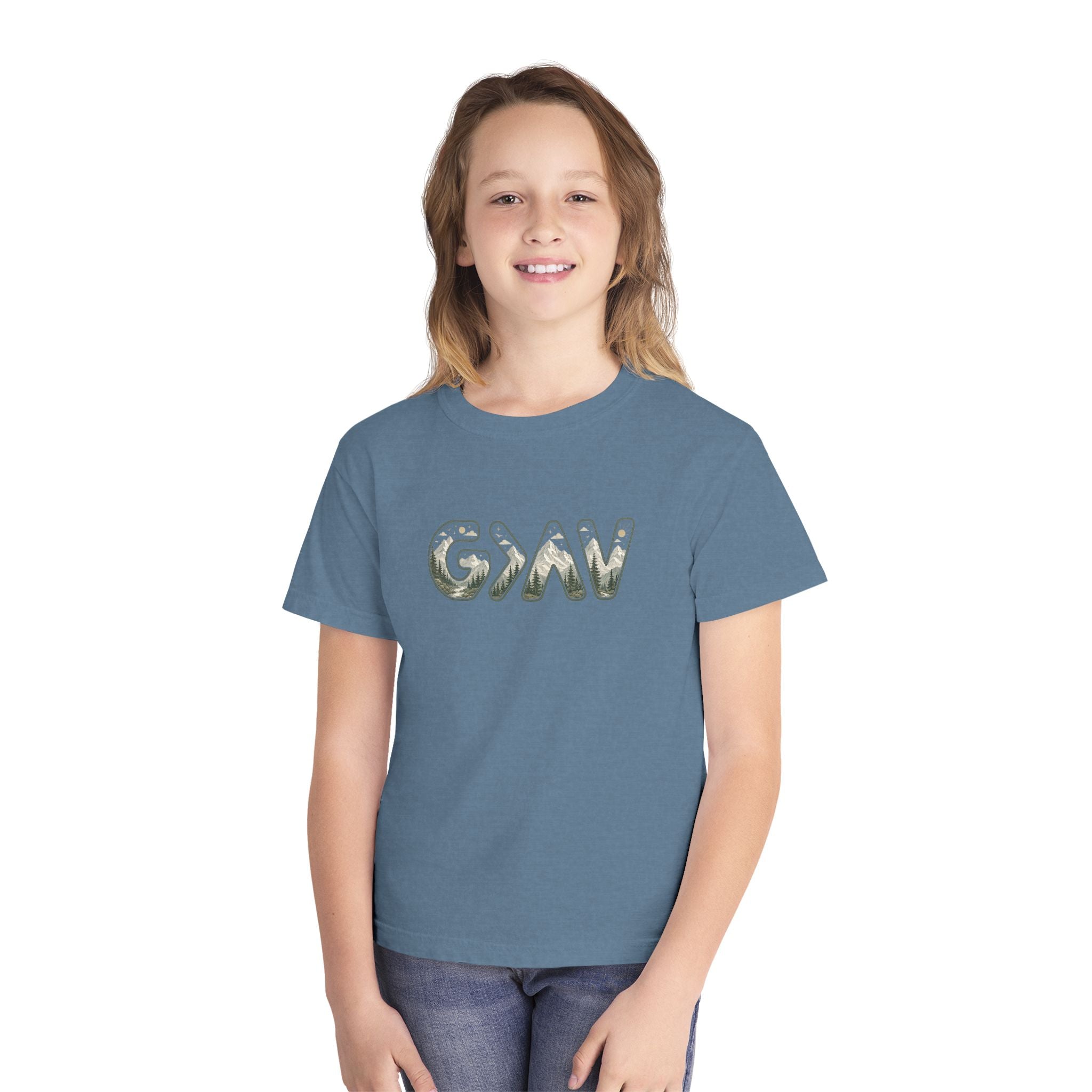 God is greater Youth Midweight Tee