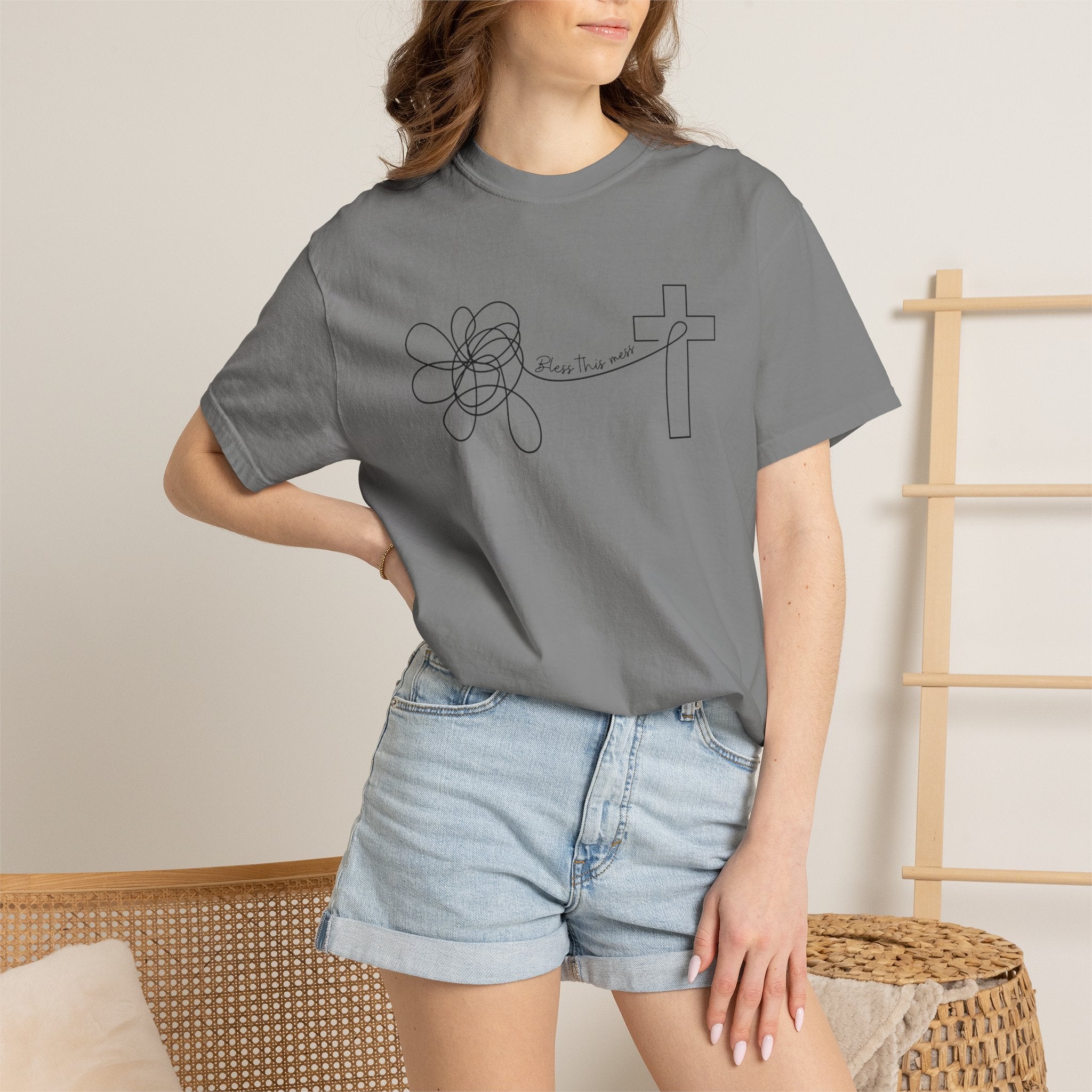 Bless this mess Unisex Garment-Dyed T-shirt
