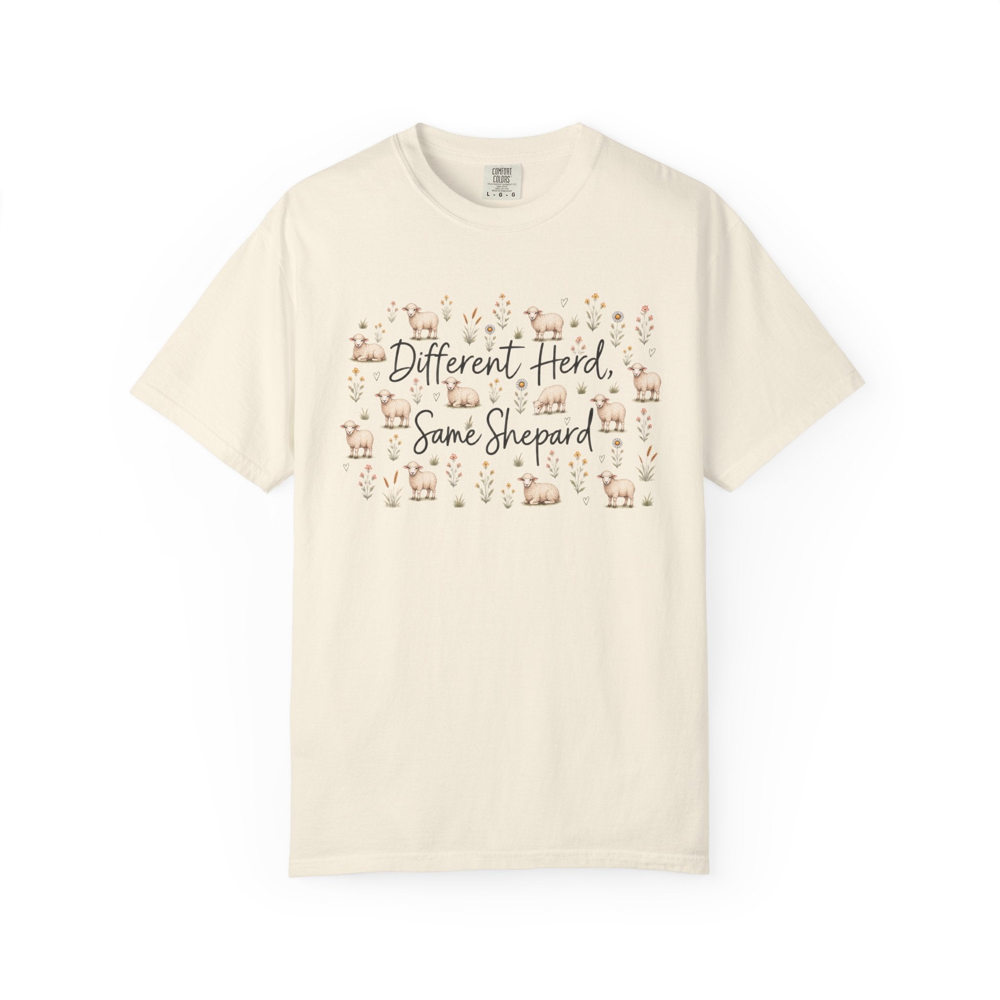 Different Herd, Same shepherd Unisex Garment-Dyed T-shirt