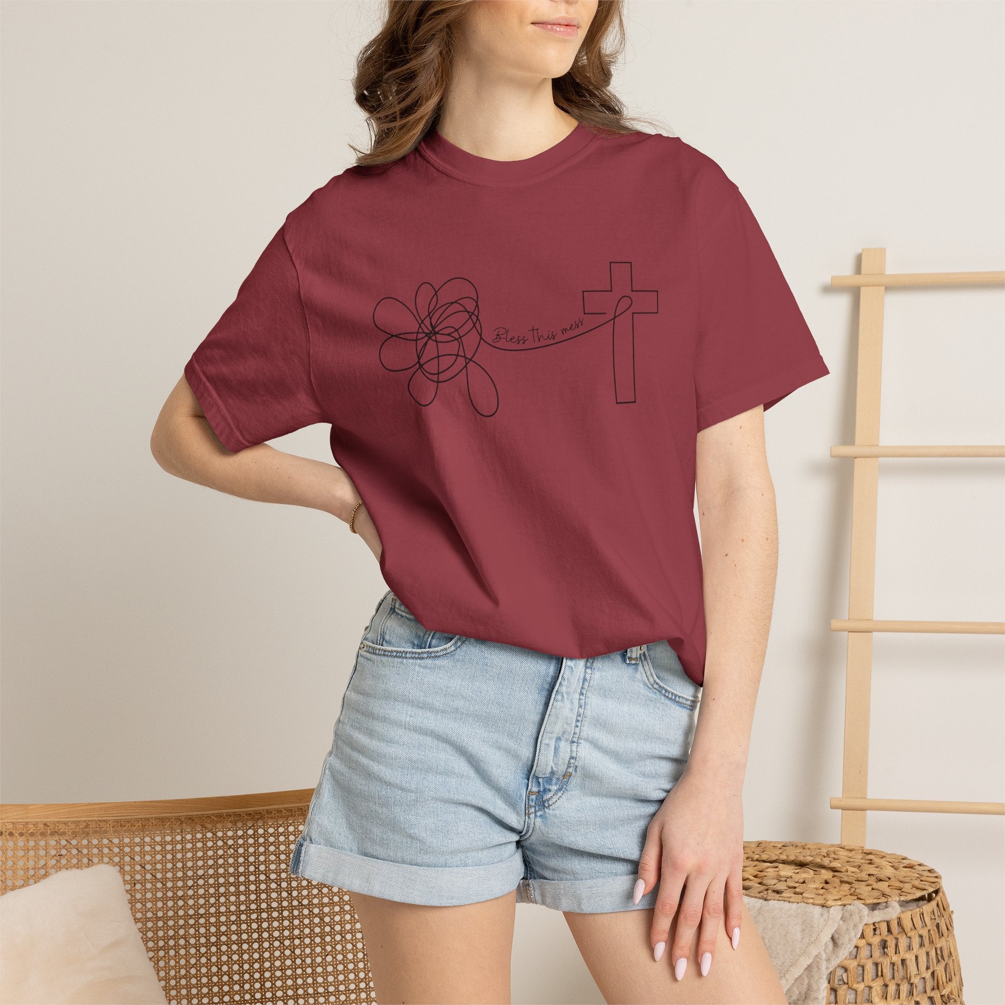 Bless this mess Unisex Garment-Dyed T-shirt