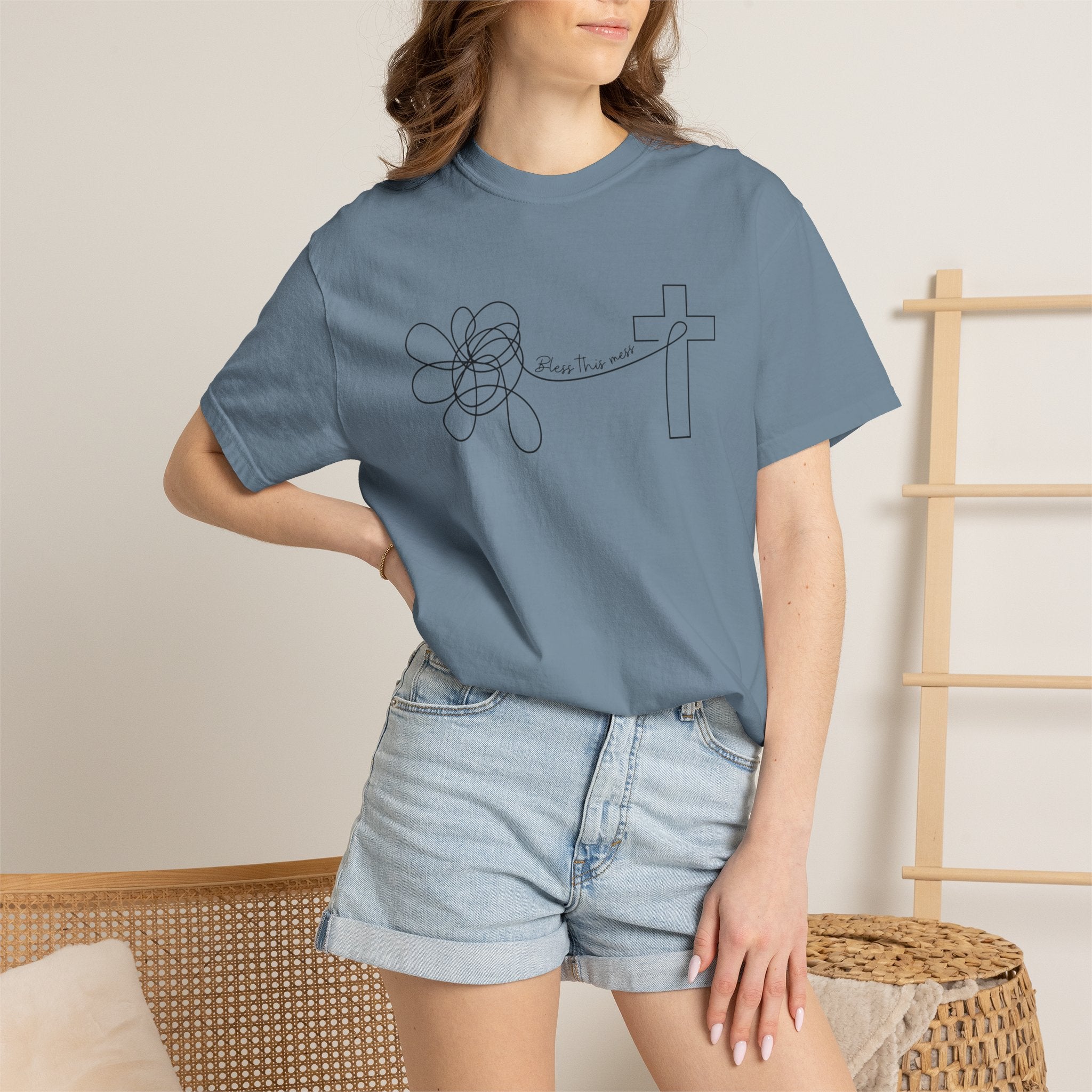 Bless this mess Unisex Garment-Dyed T-shirt