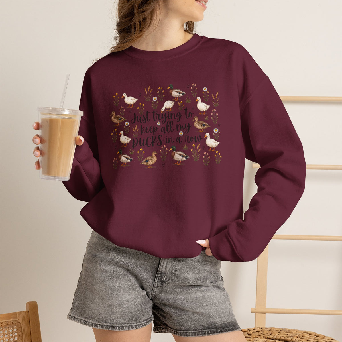 Ducks in a Row Unisex Heavy Blend™ Crewneck Sweatshirt