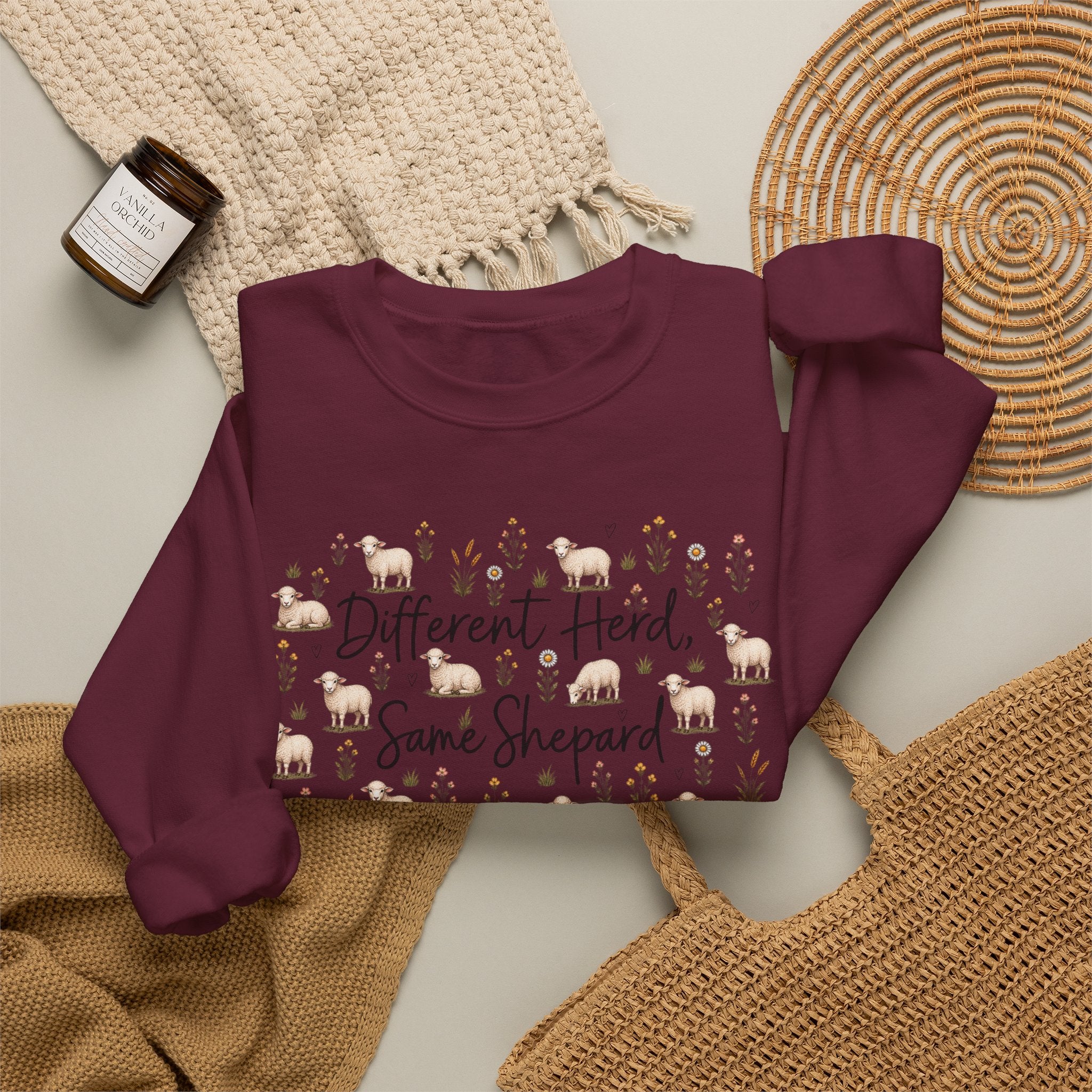 Different herd, same shepherd Unisex Heavy Blend™ Crewneck Sweatshirt