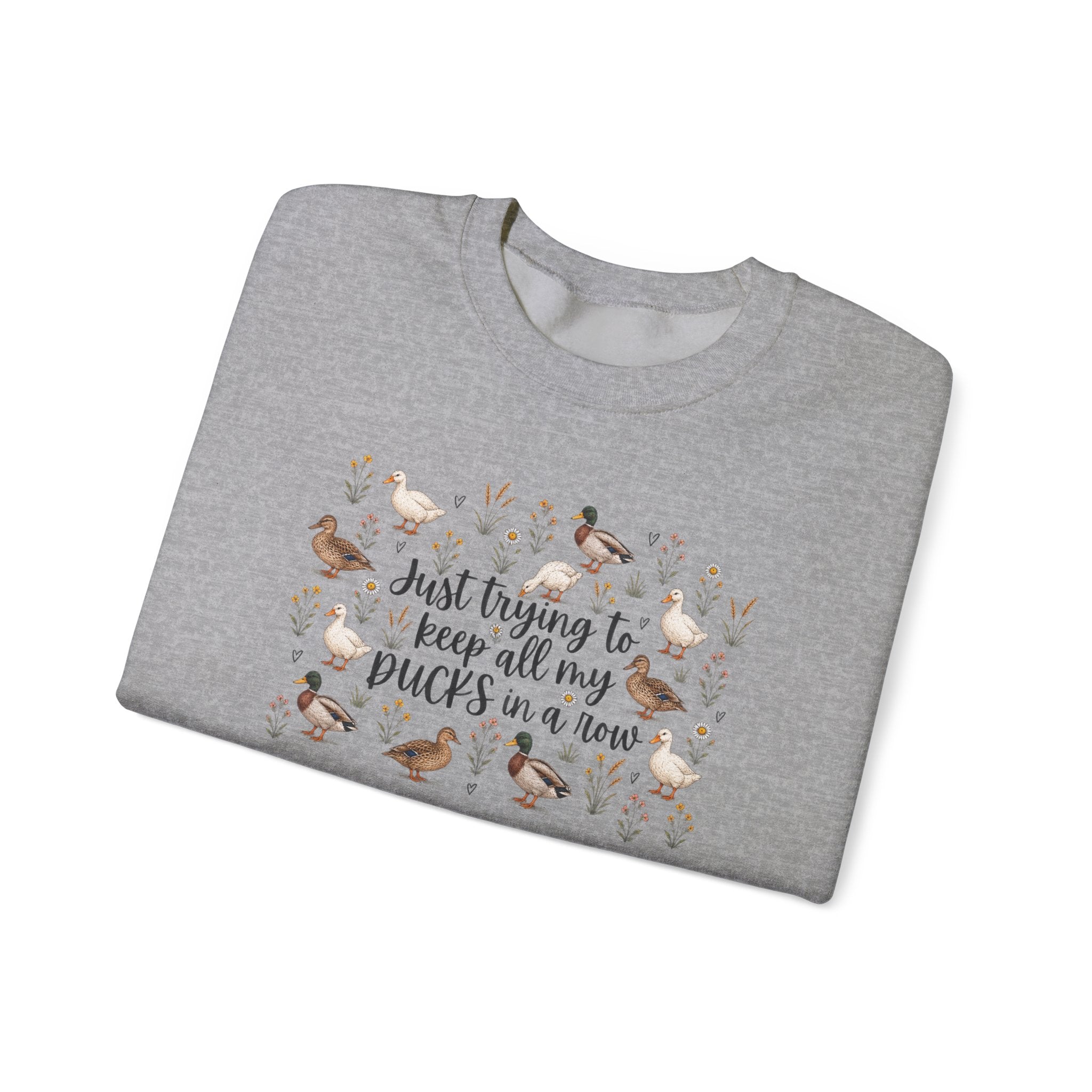 Ducks in a Row Unisex Heavy Blend™ Crewneck Sweatshirt