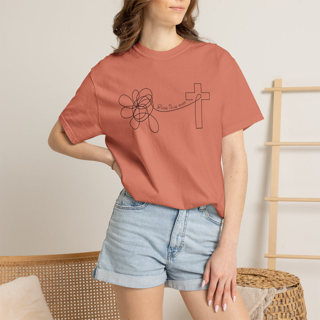 Bless this mess Unisex Garment-Dyed T-shirt