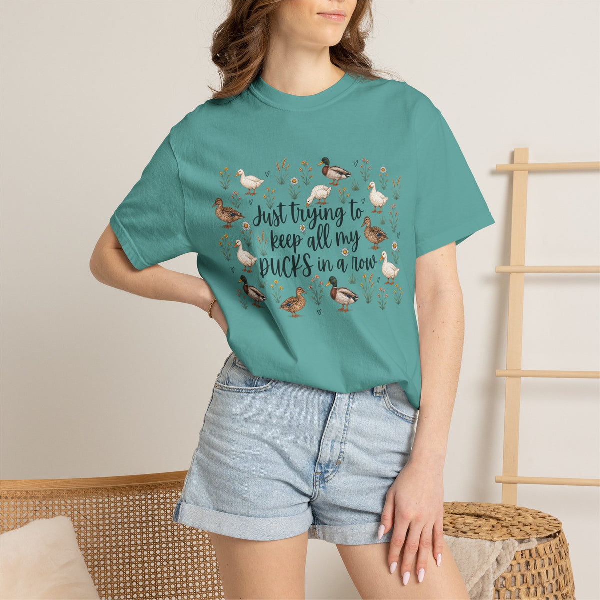 Ducks in a Row Unisex Garment-Dyed T-shirt