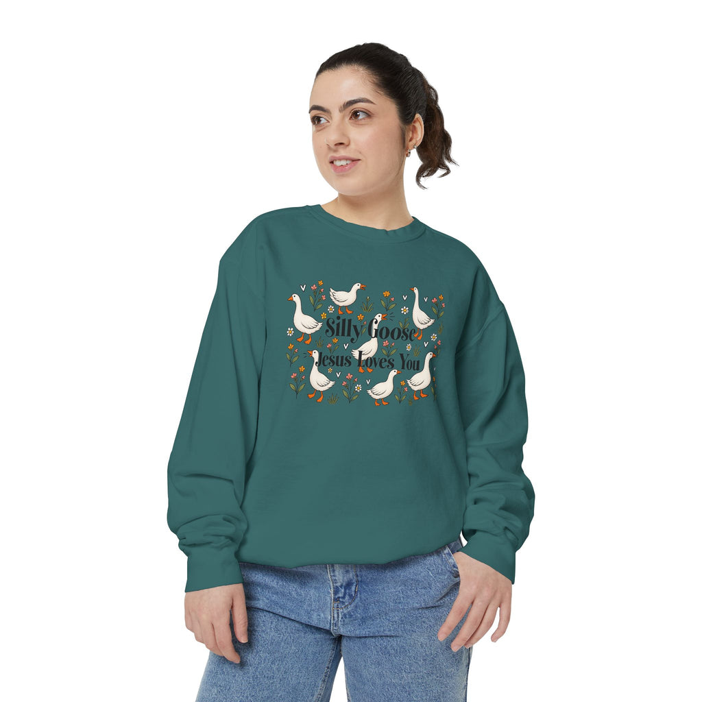 Silly Goose Unisex Garment-Dyed Sweatshirt
