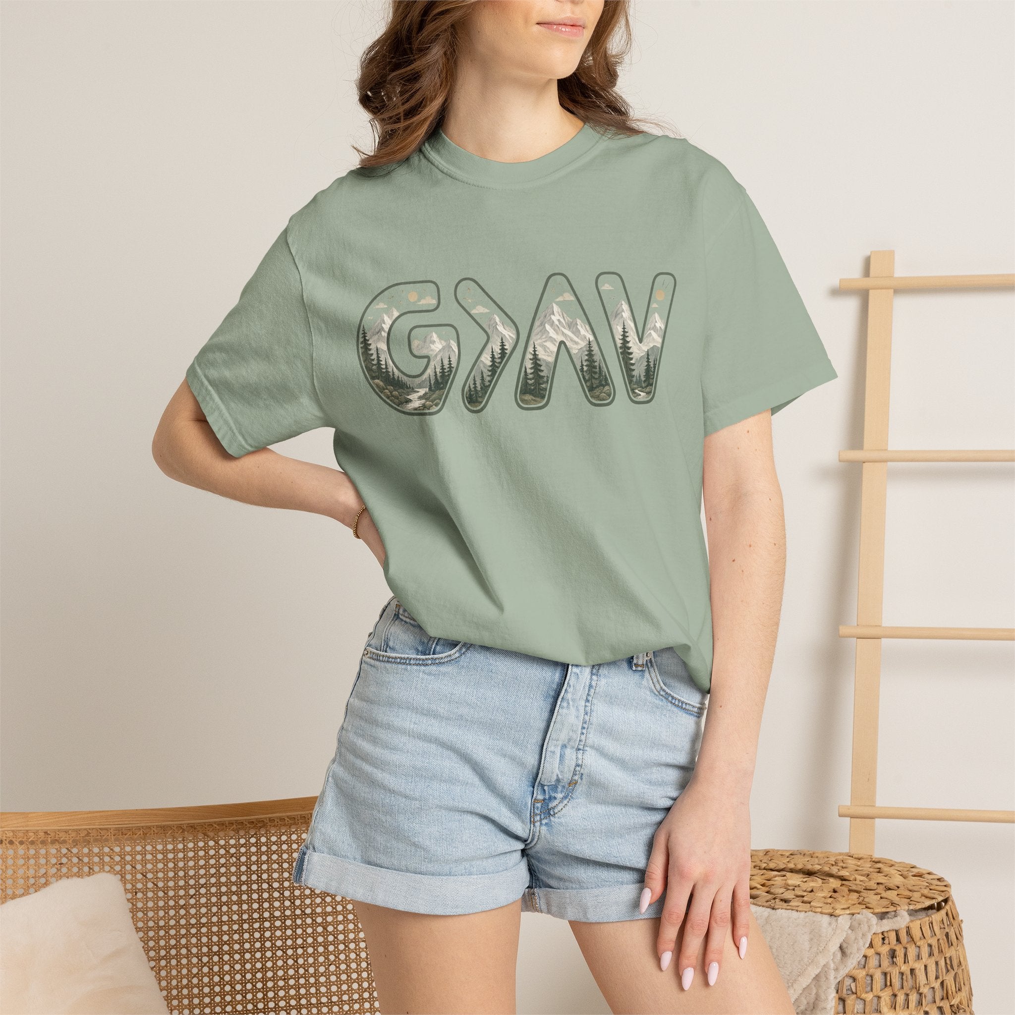 God is greater Unisex Garment-Dyed T-shirt