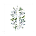 Ministering Mama Cross Floral Square Stickers