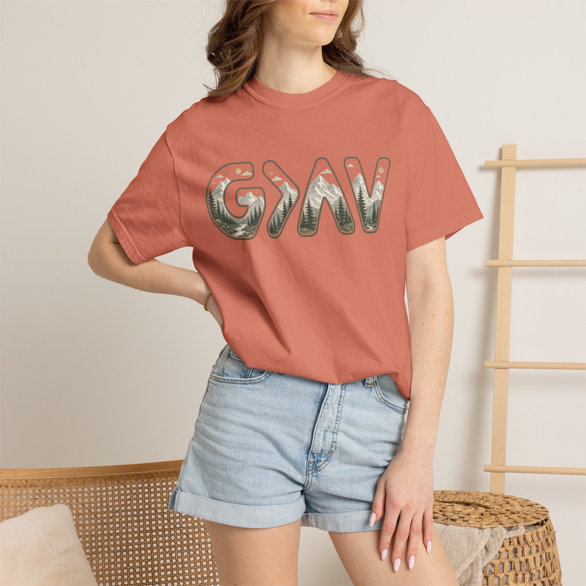 God is greater Unisex Garment-Dyed T-shirt