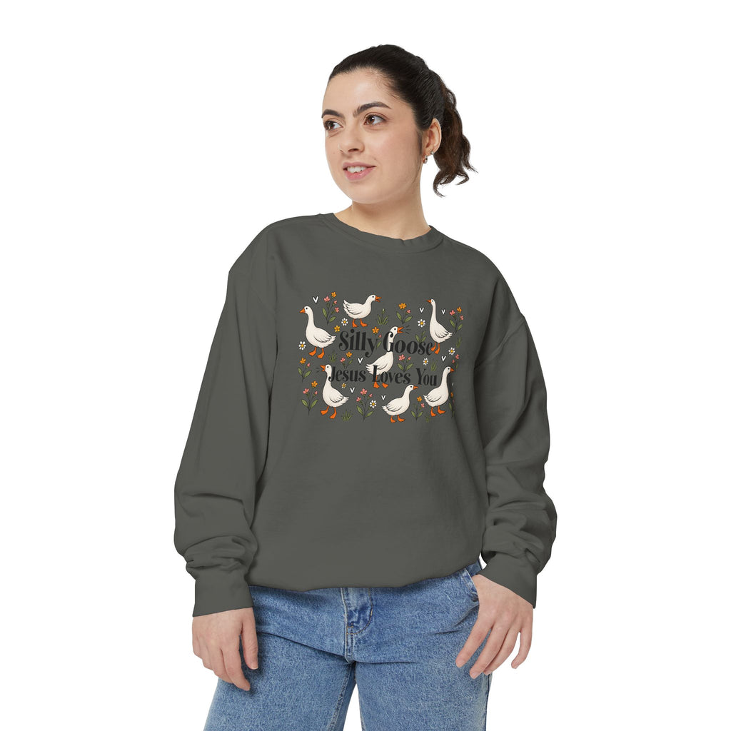 Silly Goose Unisex Garment-Dyed Sweatshirt