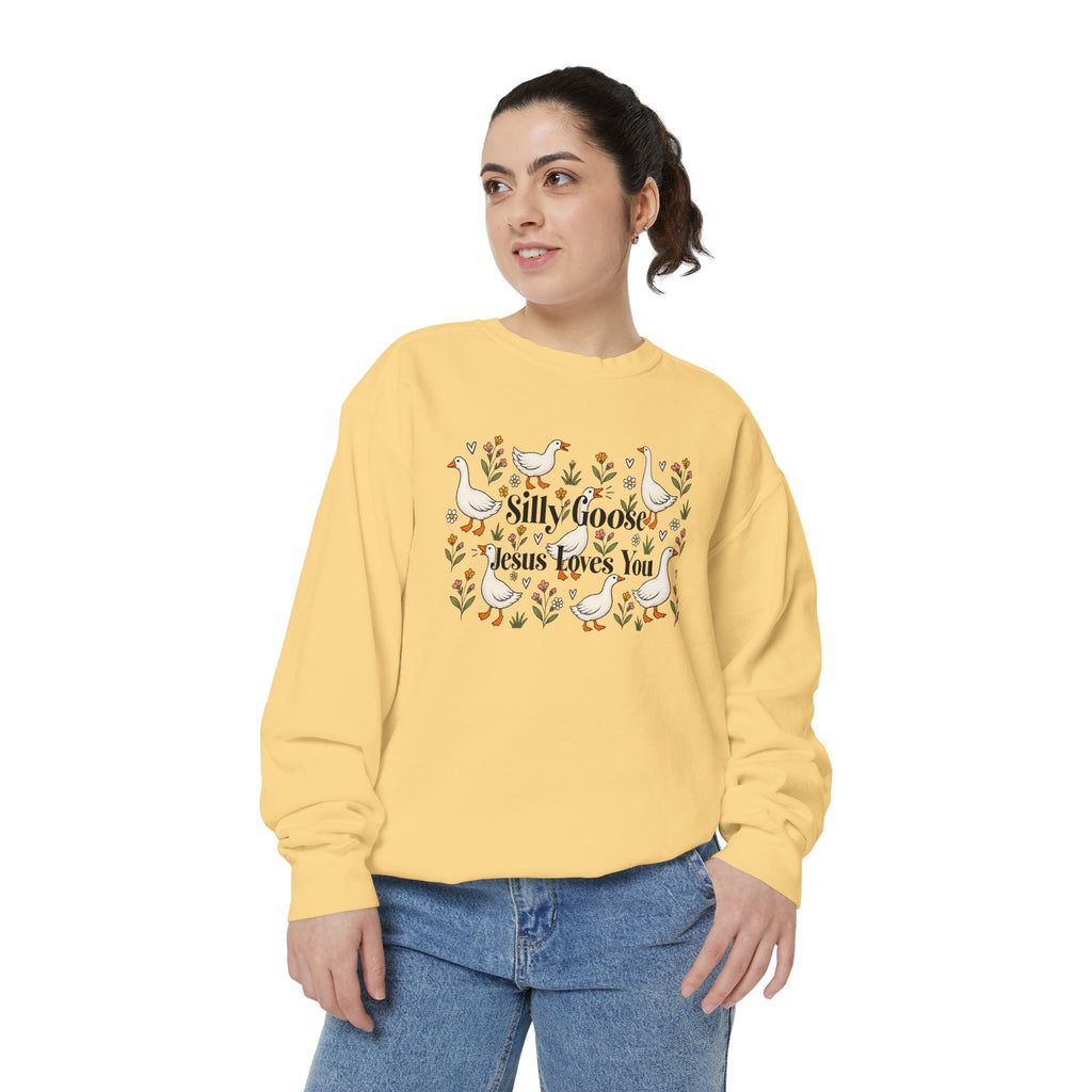 Silly Goose Unisex Garment-Dyed Sweatshirt