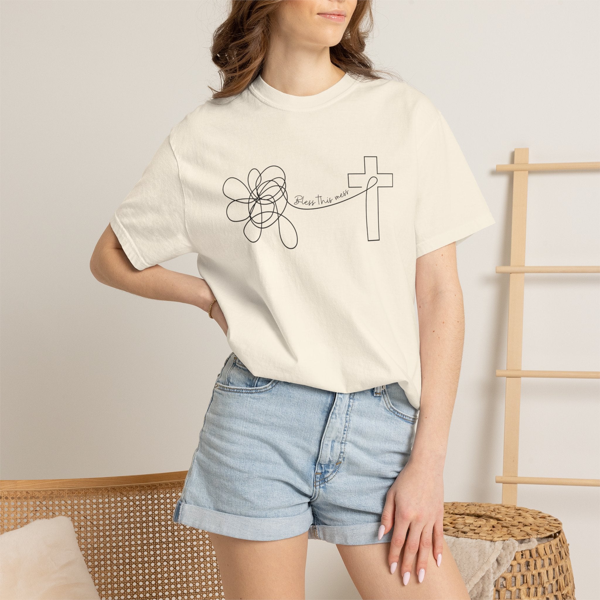 Bless this mess Unisex Garment-Dyed T-shirt