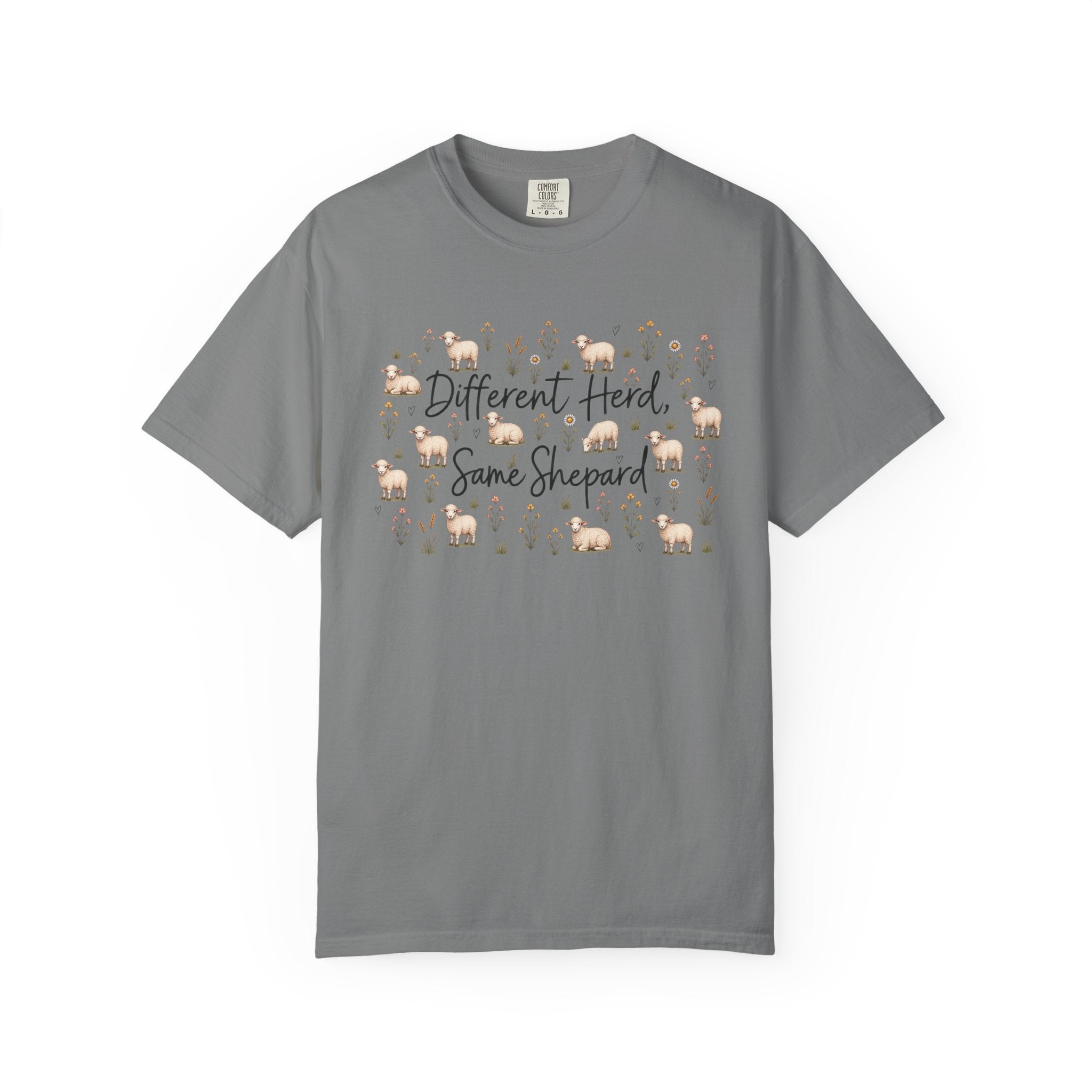 Different Herd, Same shepherd Unisex Garment-Dyed T-shirt