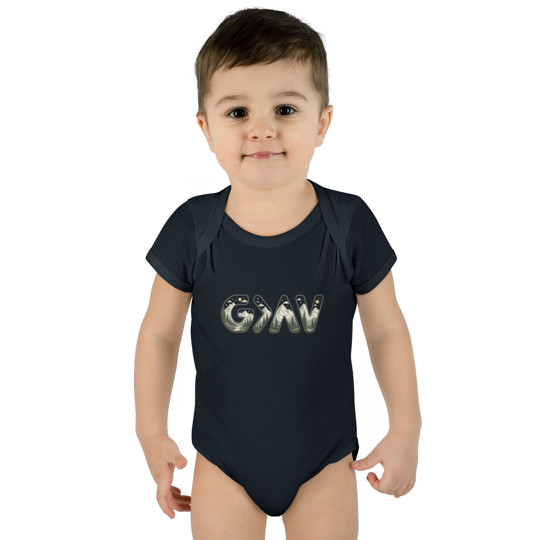 God is greater Infant Baby Rib Bodysuit