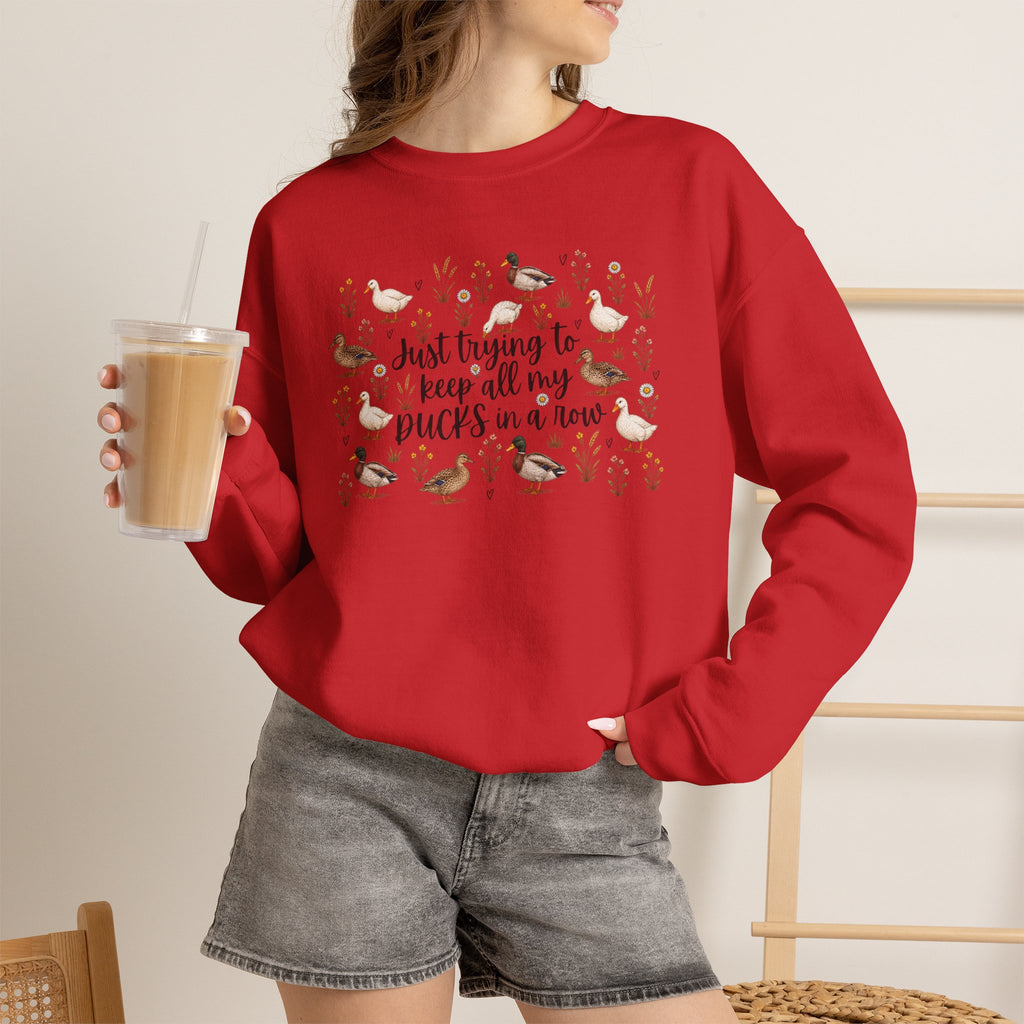 Ducks in a Row Unisex Heavy Blend™ Crewneck Sweatshirt