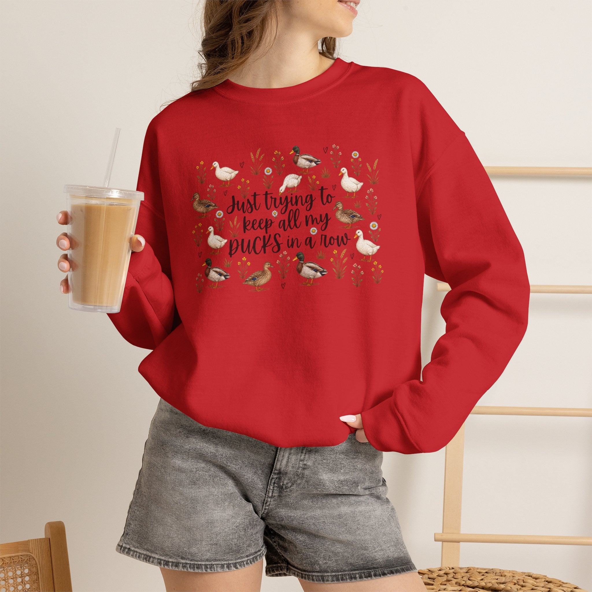 Ducks in a Row Unisex Heavy Blend™ Crewneck Sweatshirt